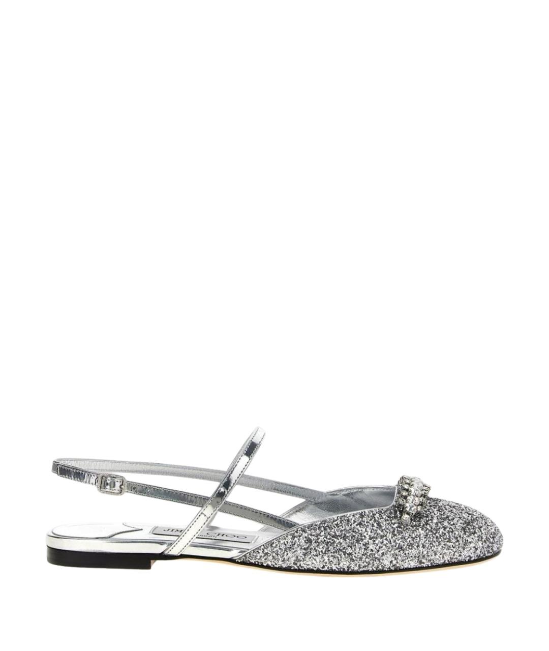 JIMMY CHOO Серебряные балетки, фото 1