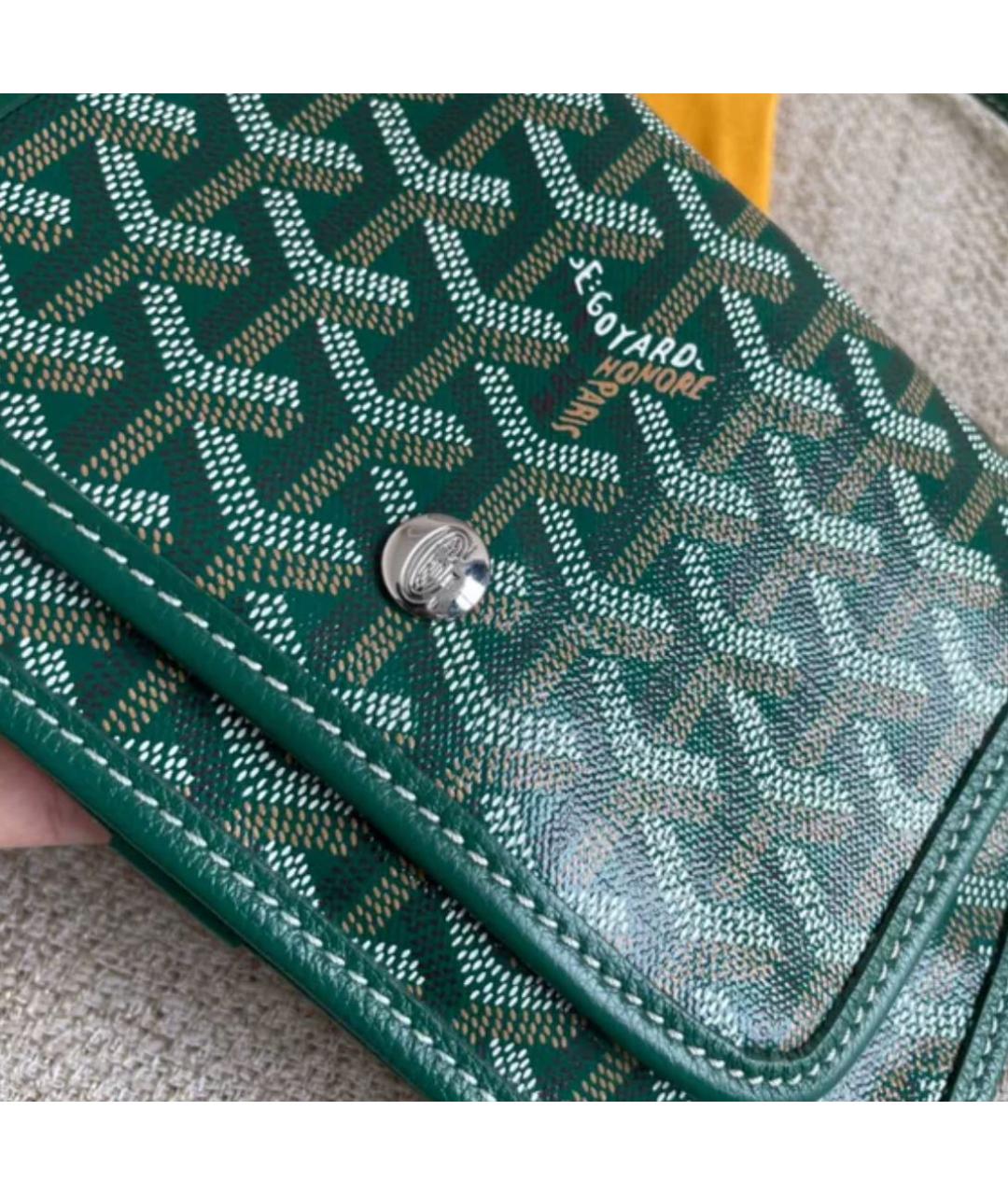 GOYARD Антрацитовая кожаная сумка тоут, фото 3