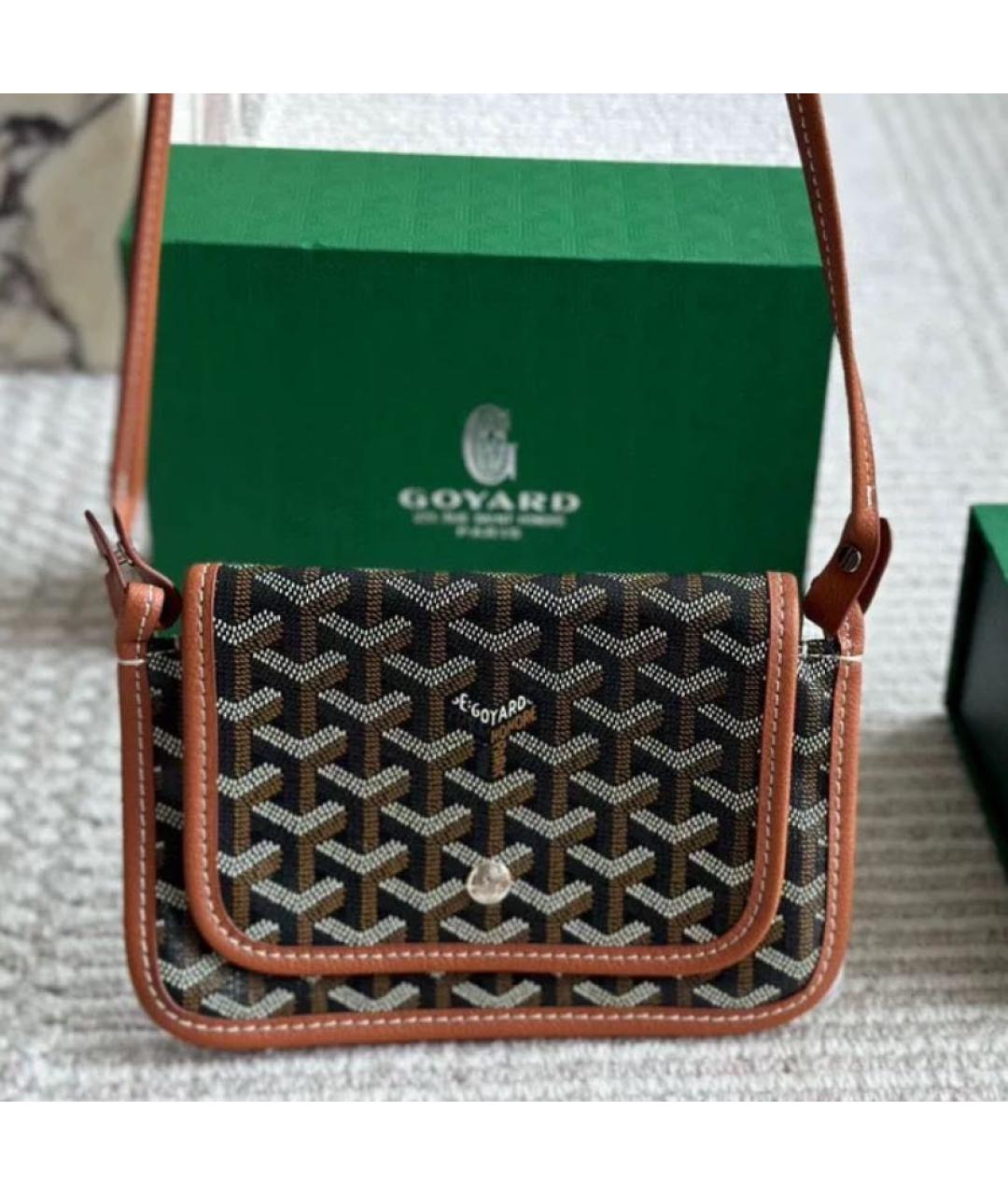 GOYARD Антрацитовая кожаная сумка тоут, фото 5