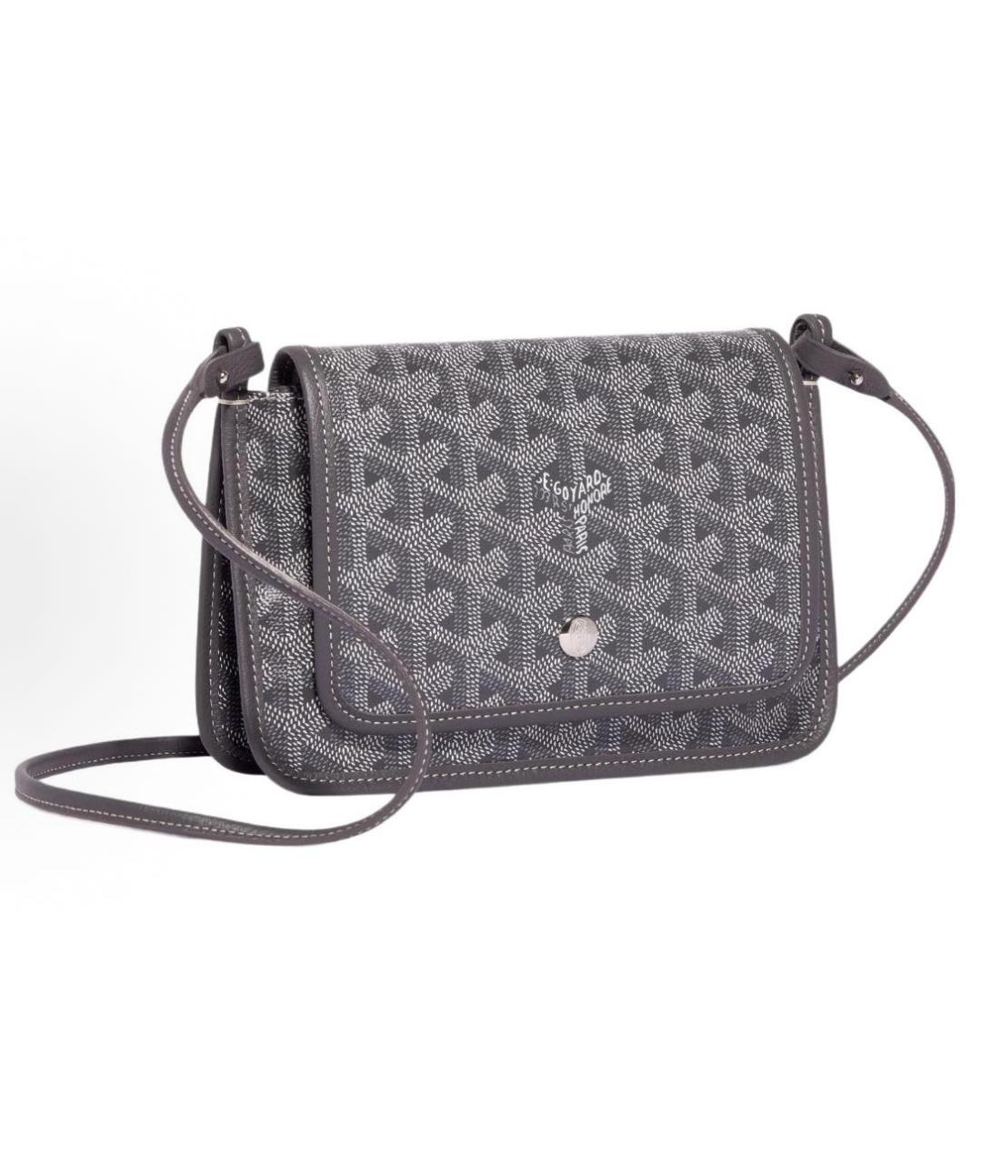 GOYARD Антрацитовая кожаная сумка через плечо, фото 5