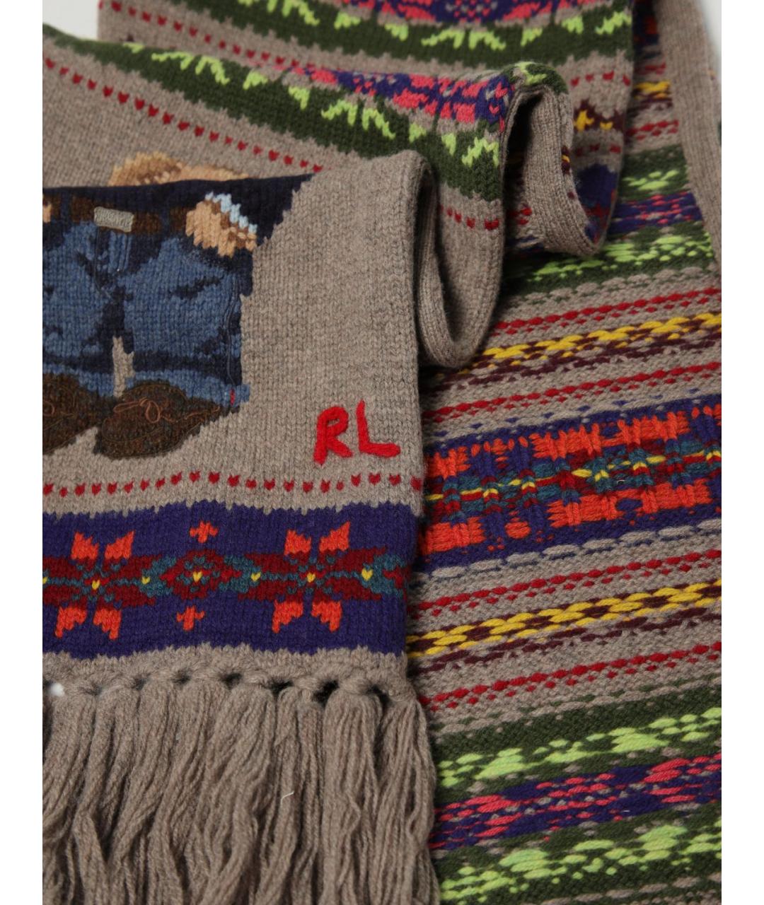 POLO RALPH LAUREN Мульти шерстяной шарф, фото 3