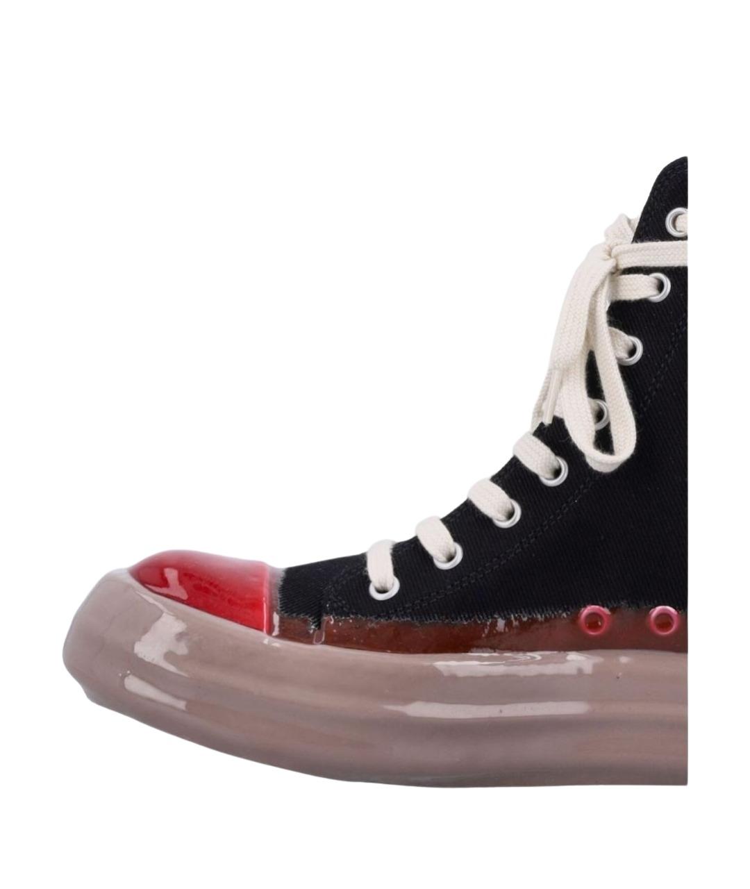 RICK OWENS DRKSHDW Черные кроссовки, фото 4