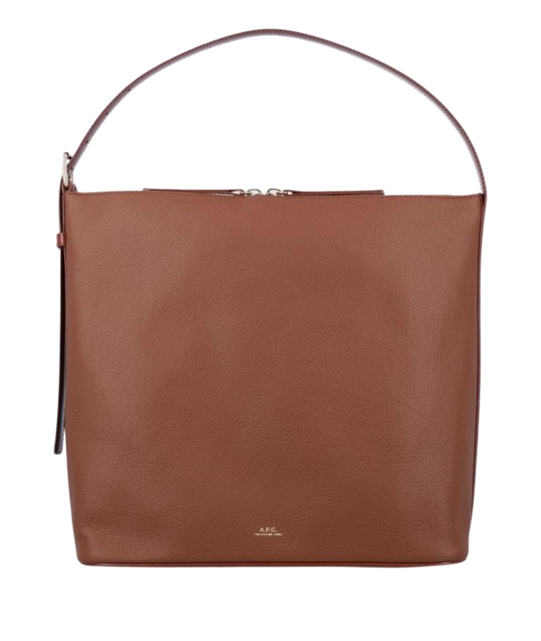 A.P.C. Коричневая сумка тоут, фото 1