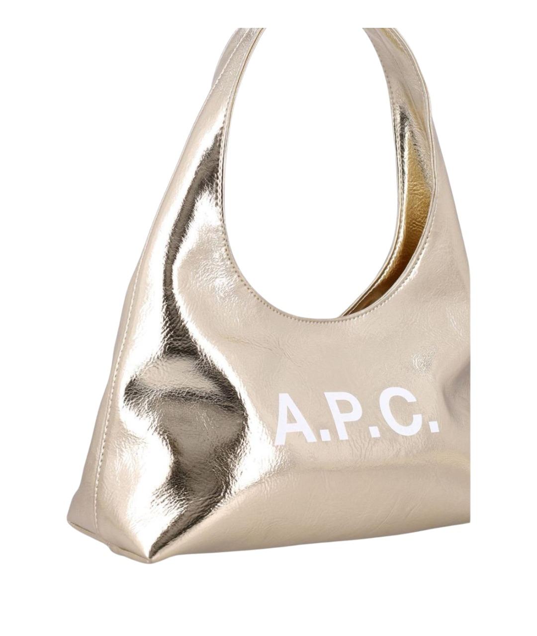 A.P.C. Золотая сумка тоут, фото 3