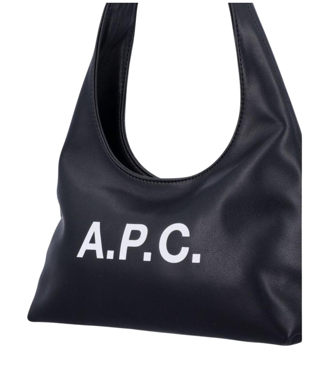 A.P.C. Черная сумка тоут, фото 4