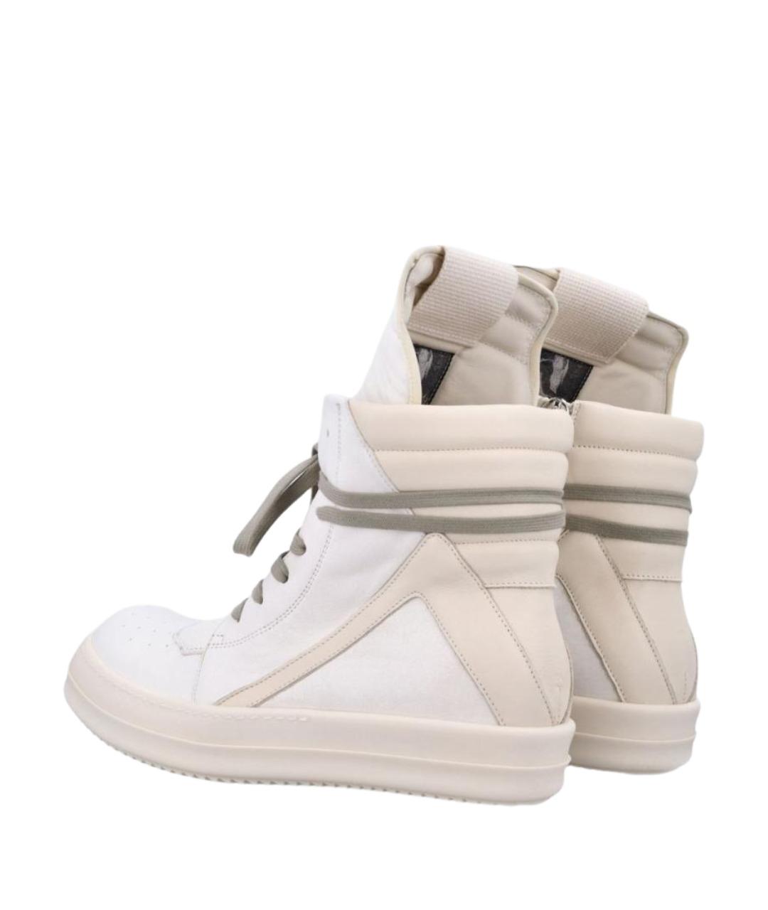 RICK OWENS Бежевые высокие кроссовки / кеды, фото 3