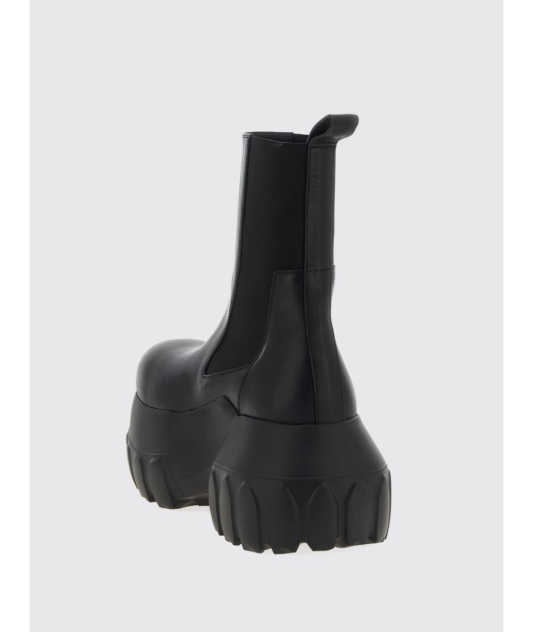RICK OWENS Черные кожаные ботинки, фото 3