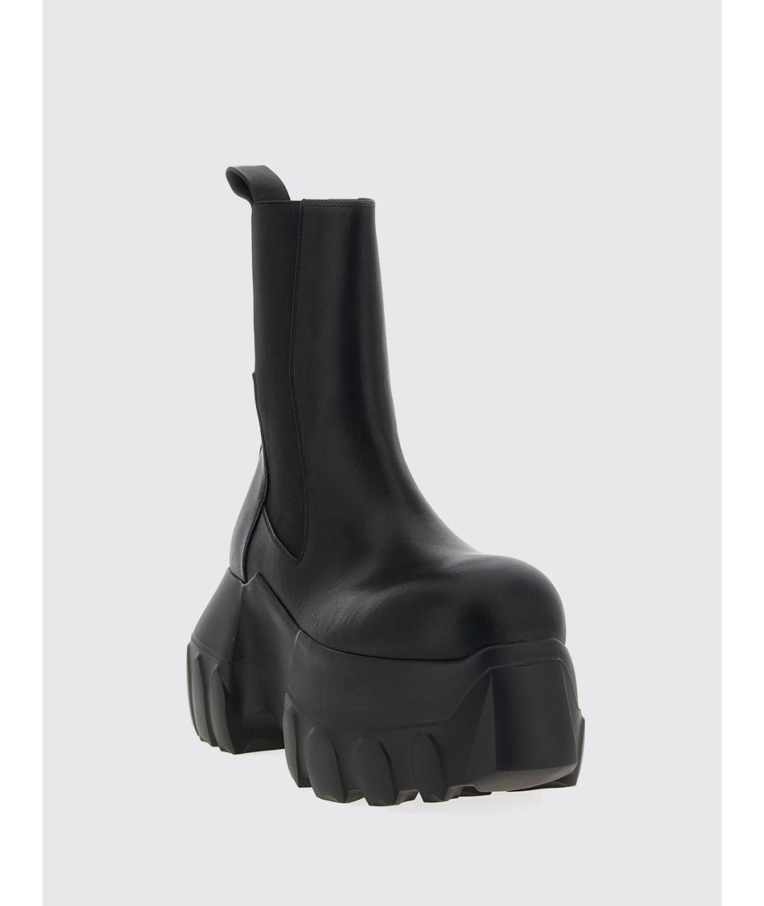 RICK OWENS Черные кожаные ботинки, фото 2