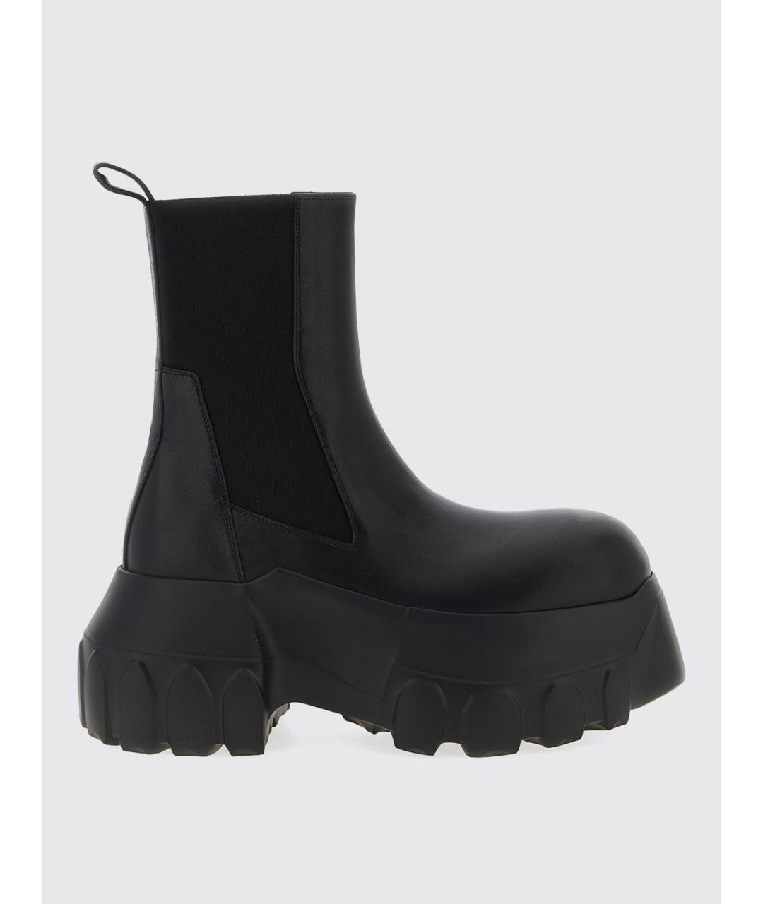 RICK OWENS Черные кожаные ботинки, фото 5