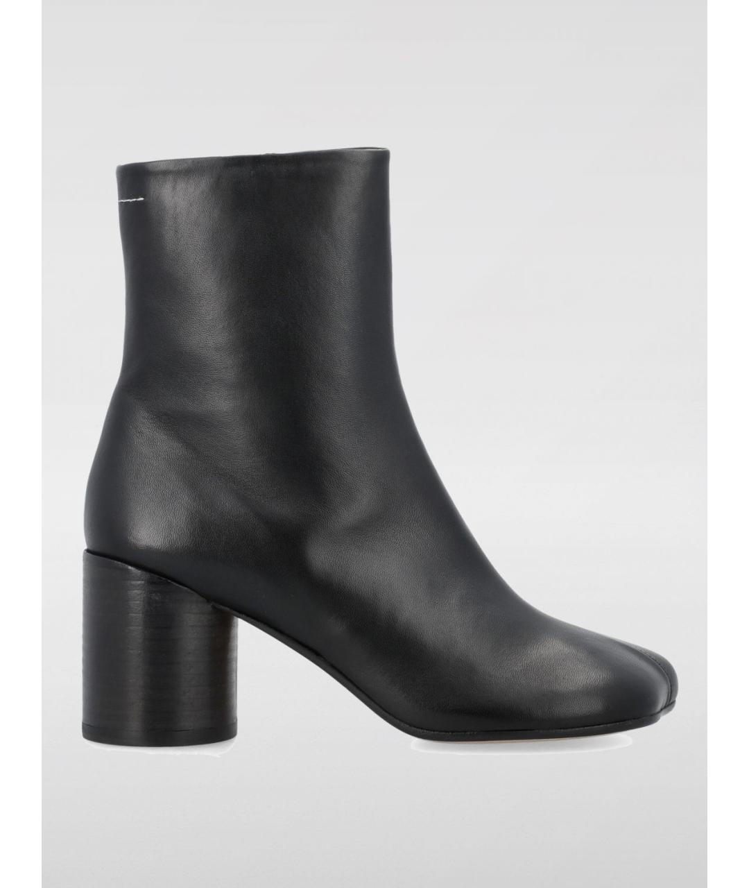 MM6 MAISON MARGIELA Черные кожаные ботинки, фото 5