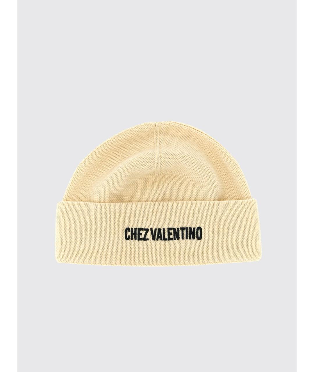 VALENTINO Бежевая шерстяная шапка, фото 4