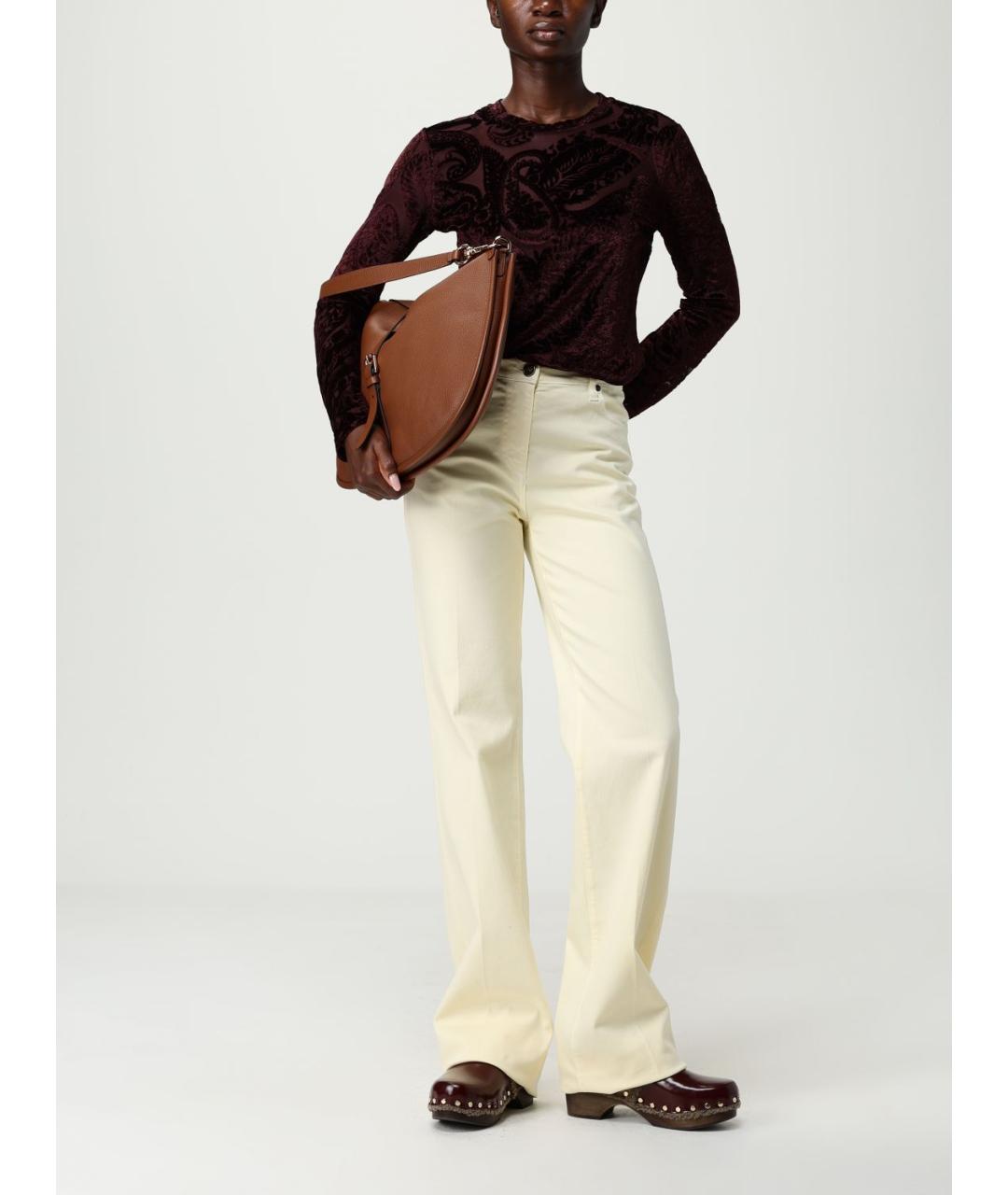 ETRO Коричневая кожаная сумка через плечо, фото 2