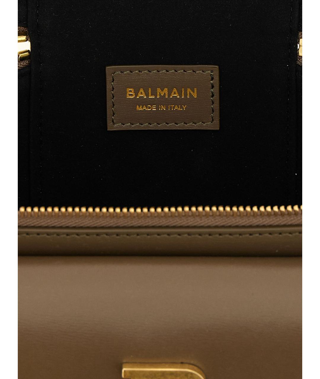 BALMAIN Зеленая кожаная сумка через плечо, фото 4