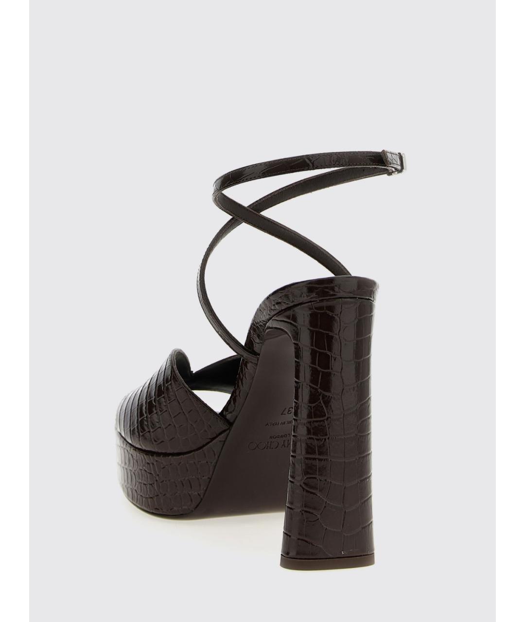 JIMMY CHOO Коричневые босоножки, фото 3