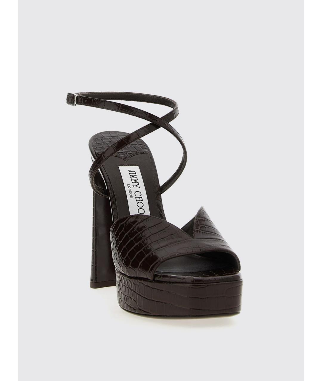 JIMMY CHOO Коричневые босоножки, фото 2