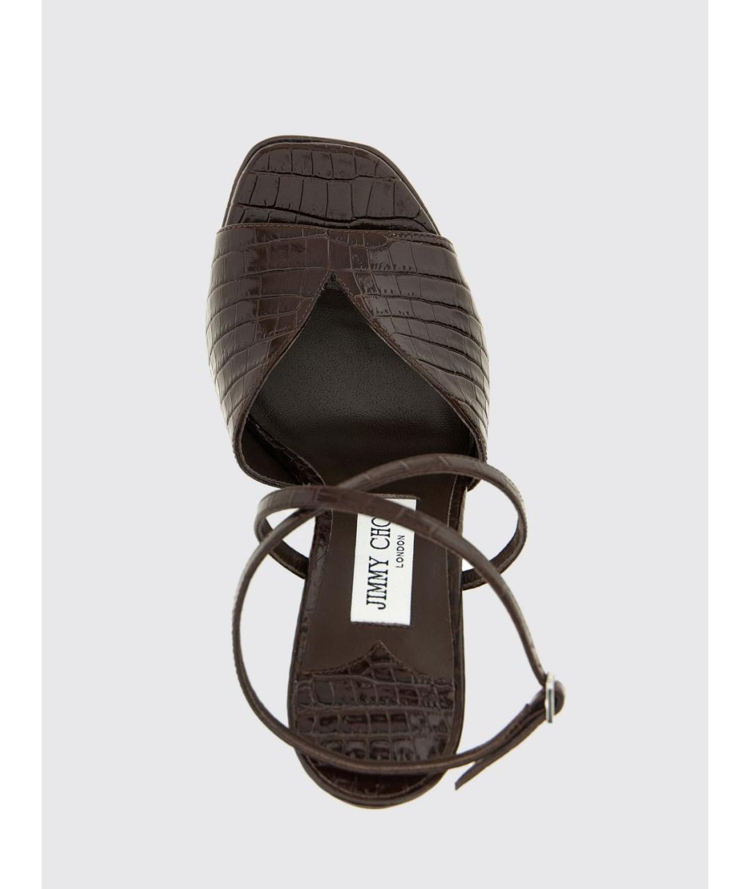 JIMMY CHOO Коричневые босоножки, фото 4