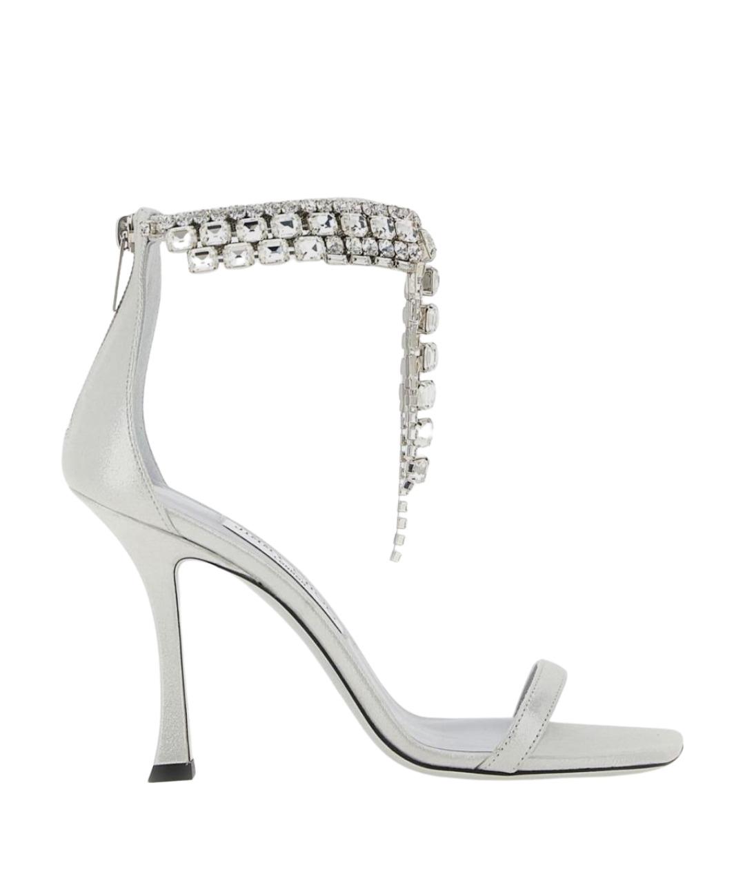 JIMMY CHOO Серебряные босоножки, фото 1