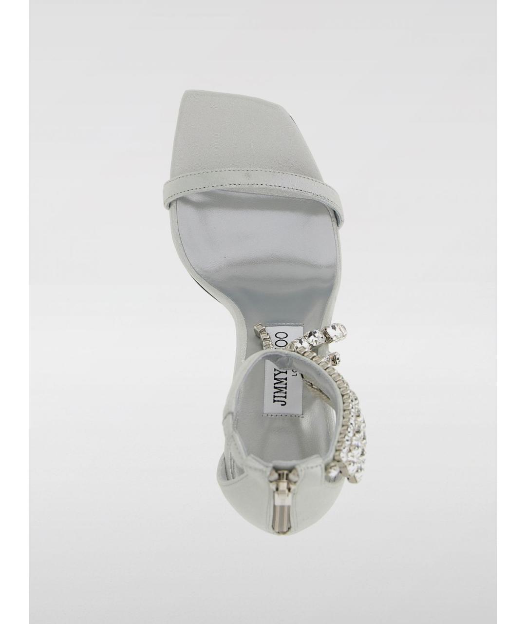 JIMMY CHOO Серебряные босоножки, фото 4