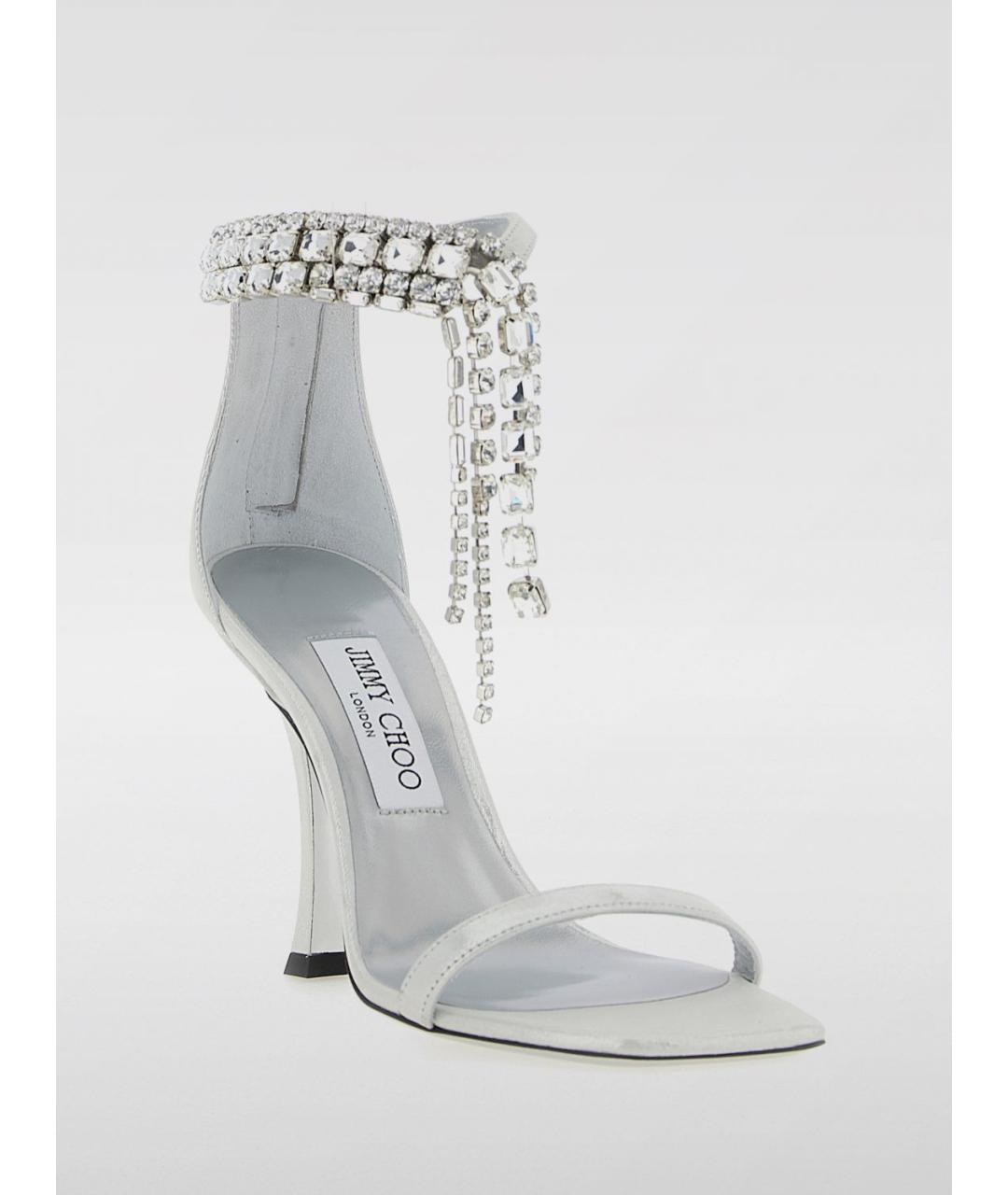 JIMMY CHOO Серебряные босоножки, фото 2
