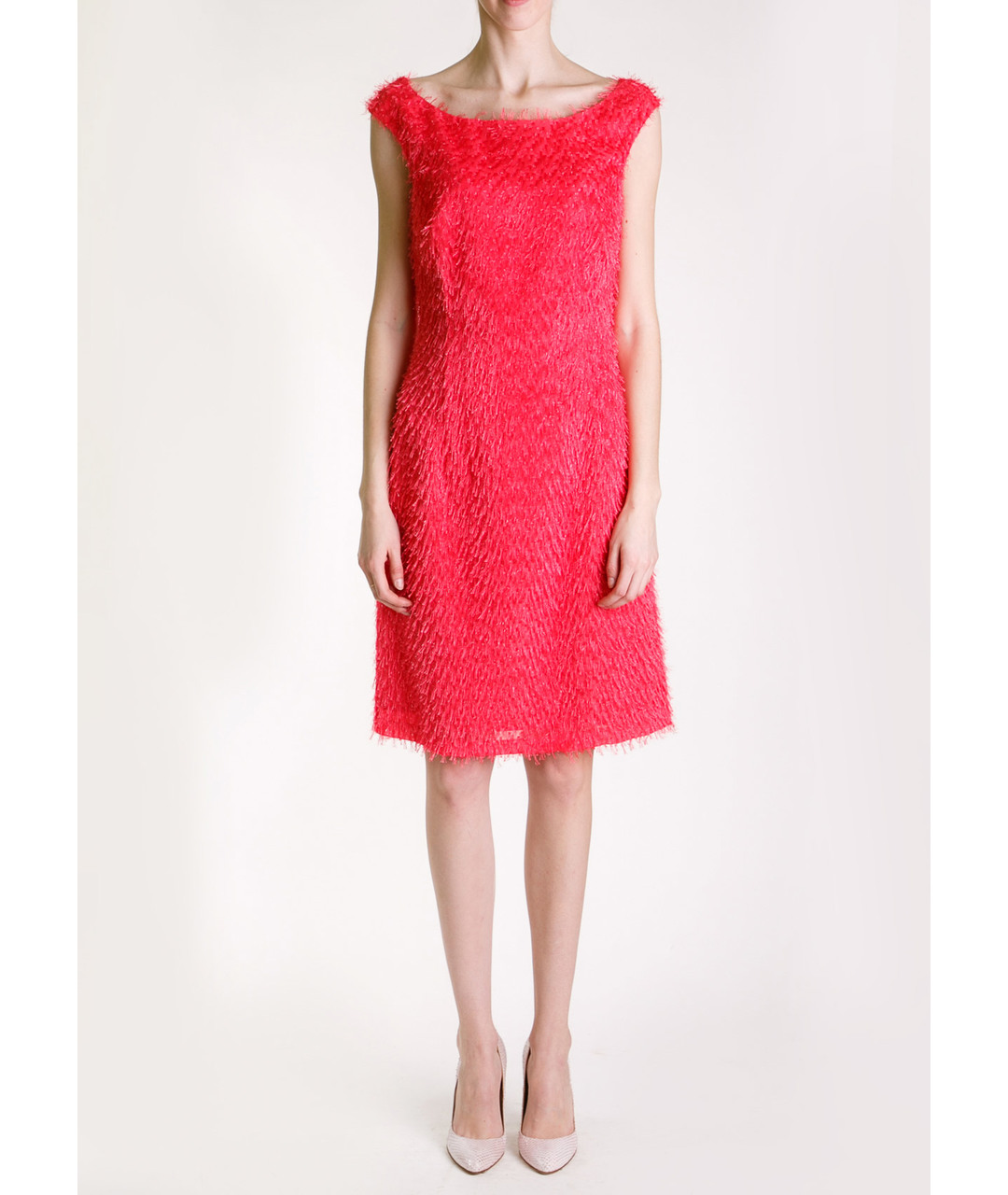 BLUGIRL Коралловое синтетическое коктейльное платье, фото 3