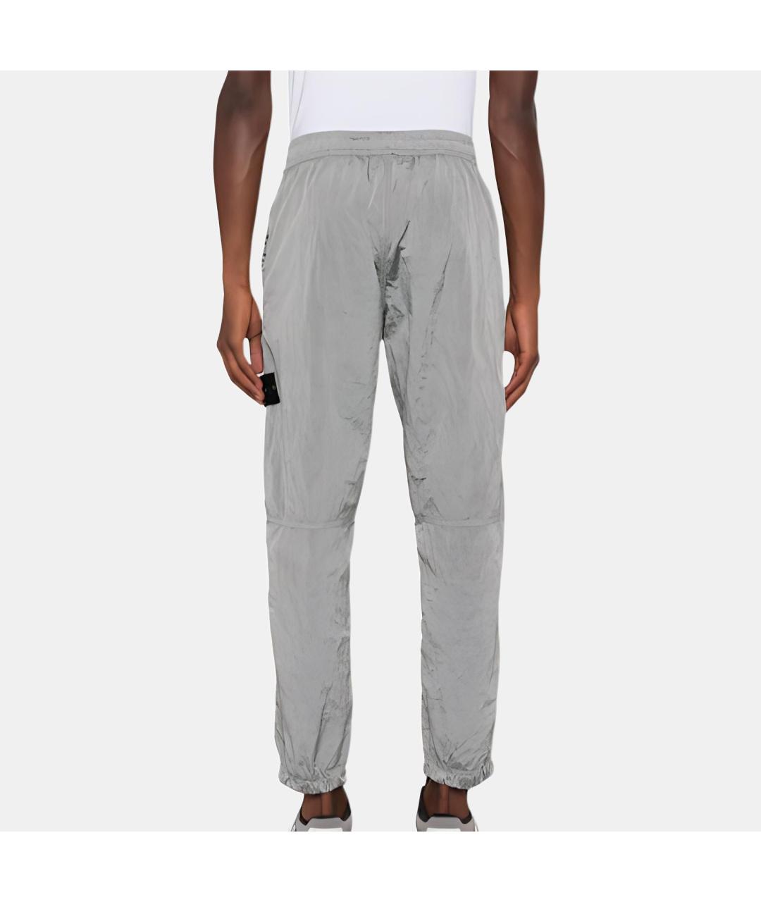 STONE ISLAND Серебряные повседневные брюки, фото 4