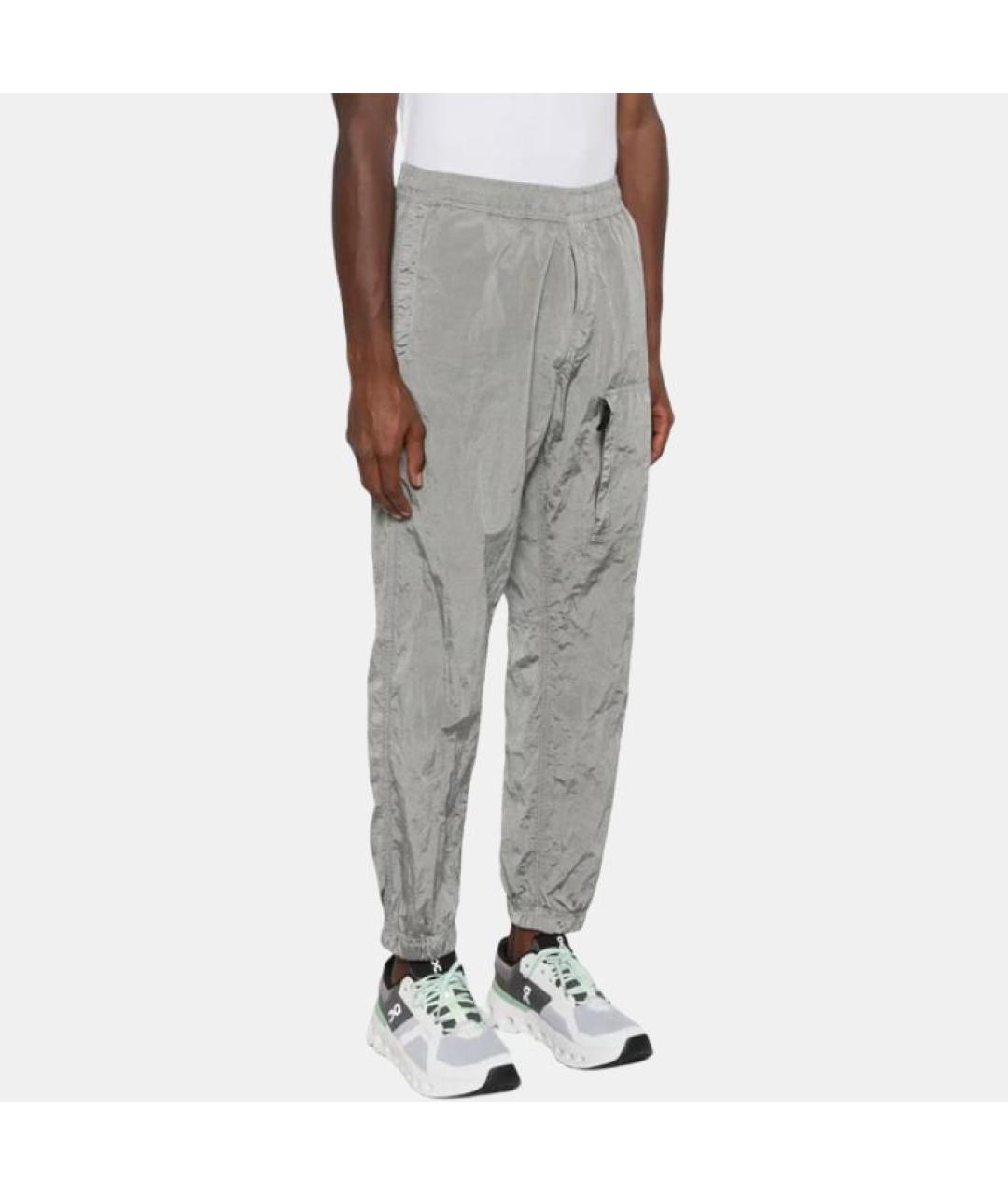 STONE ISLAND Серебряные повседневные брюки, фото 5