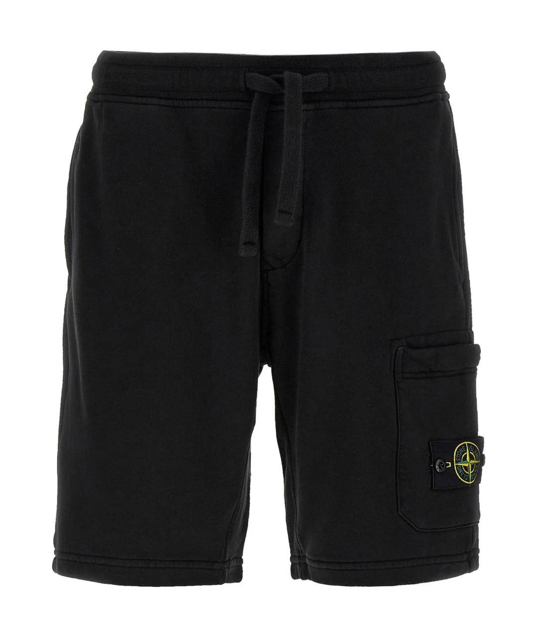 STONE ISLAND Черные шорты, фото 1