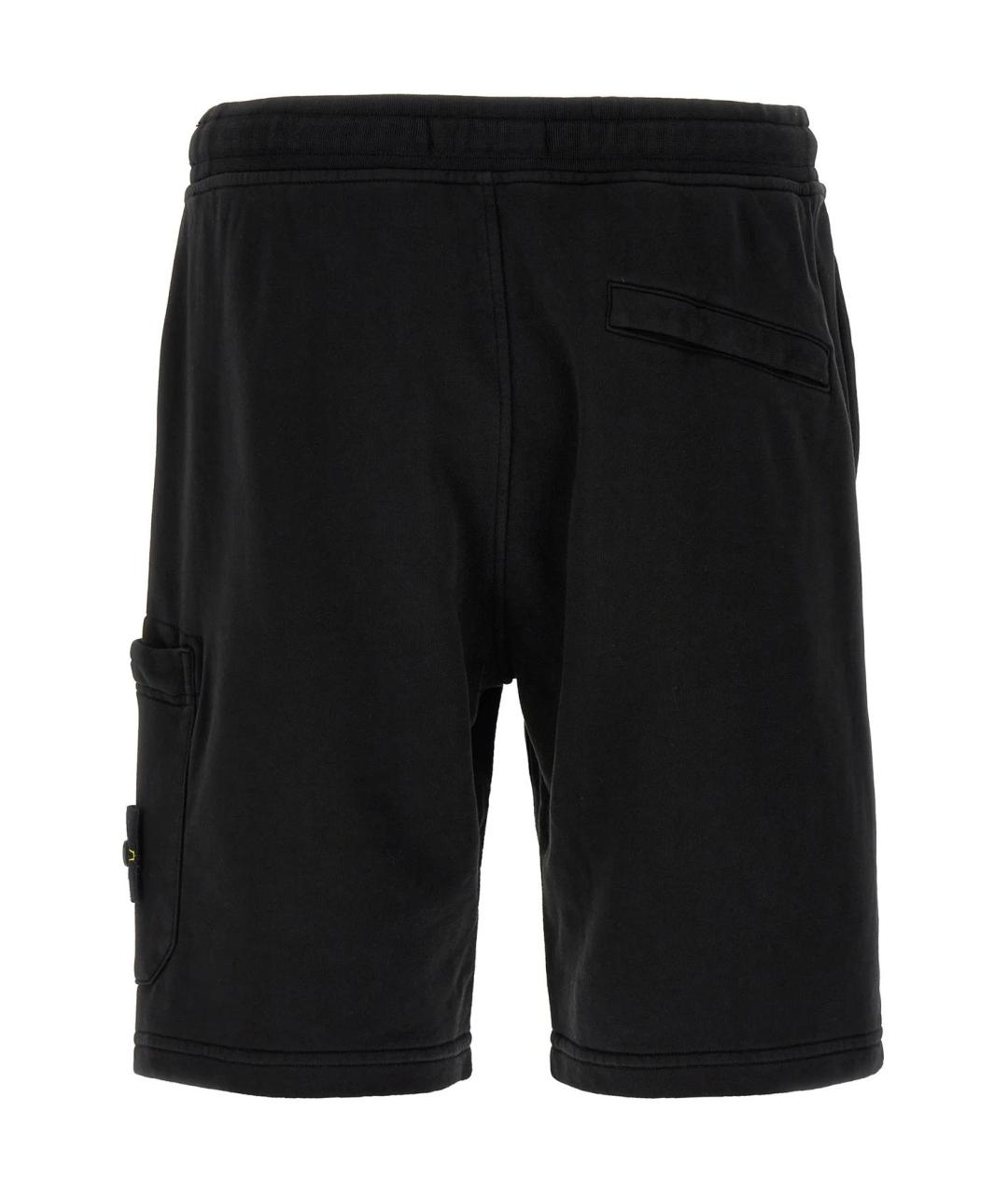 STONE ISLAND Черные шорты, фото 2