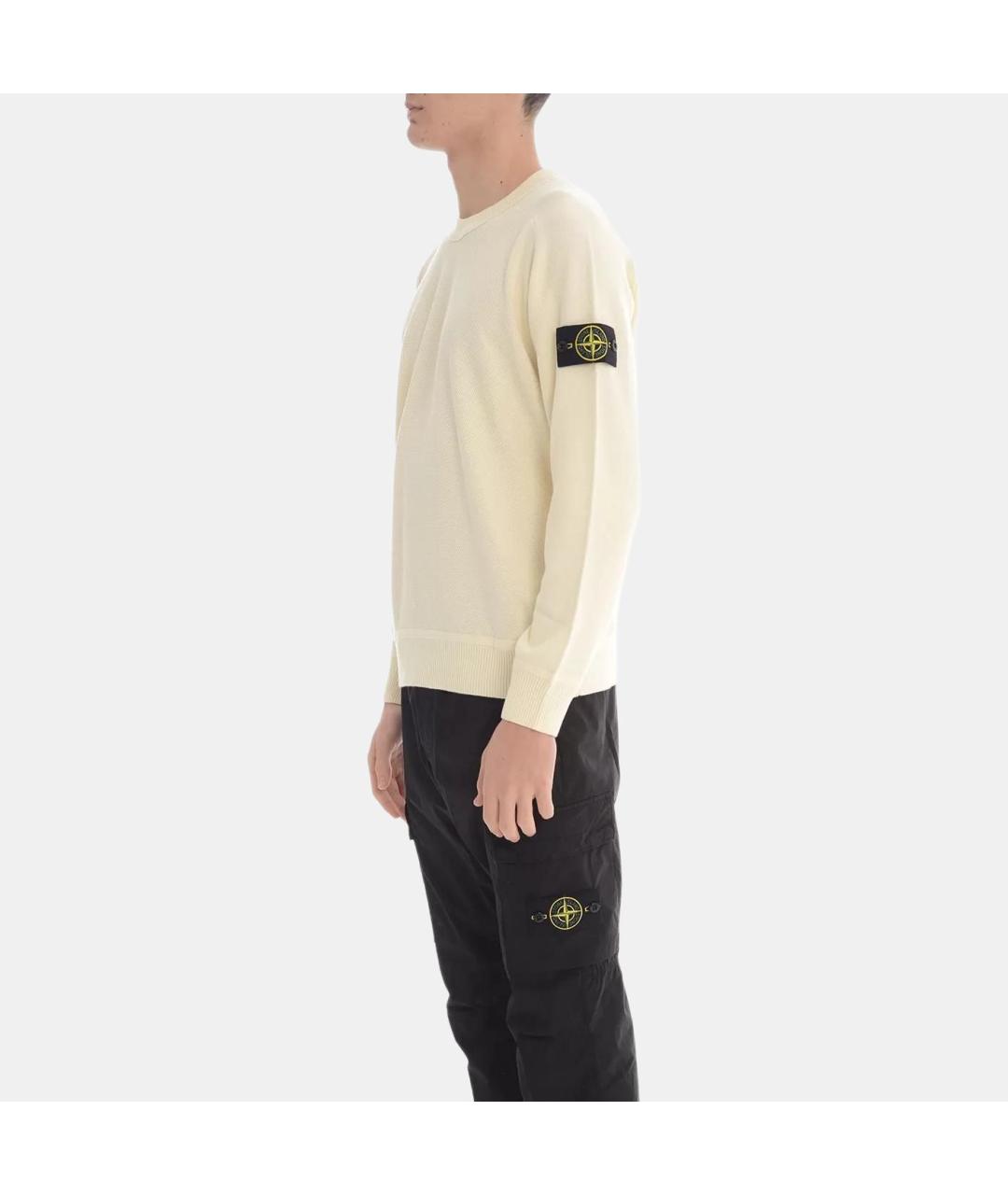 STONE ISLAND Бежевый джемпер / свитер, фото 4