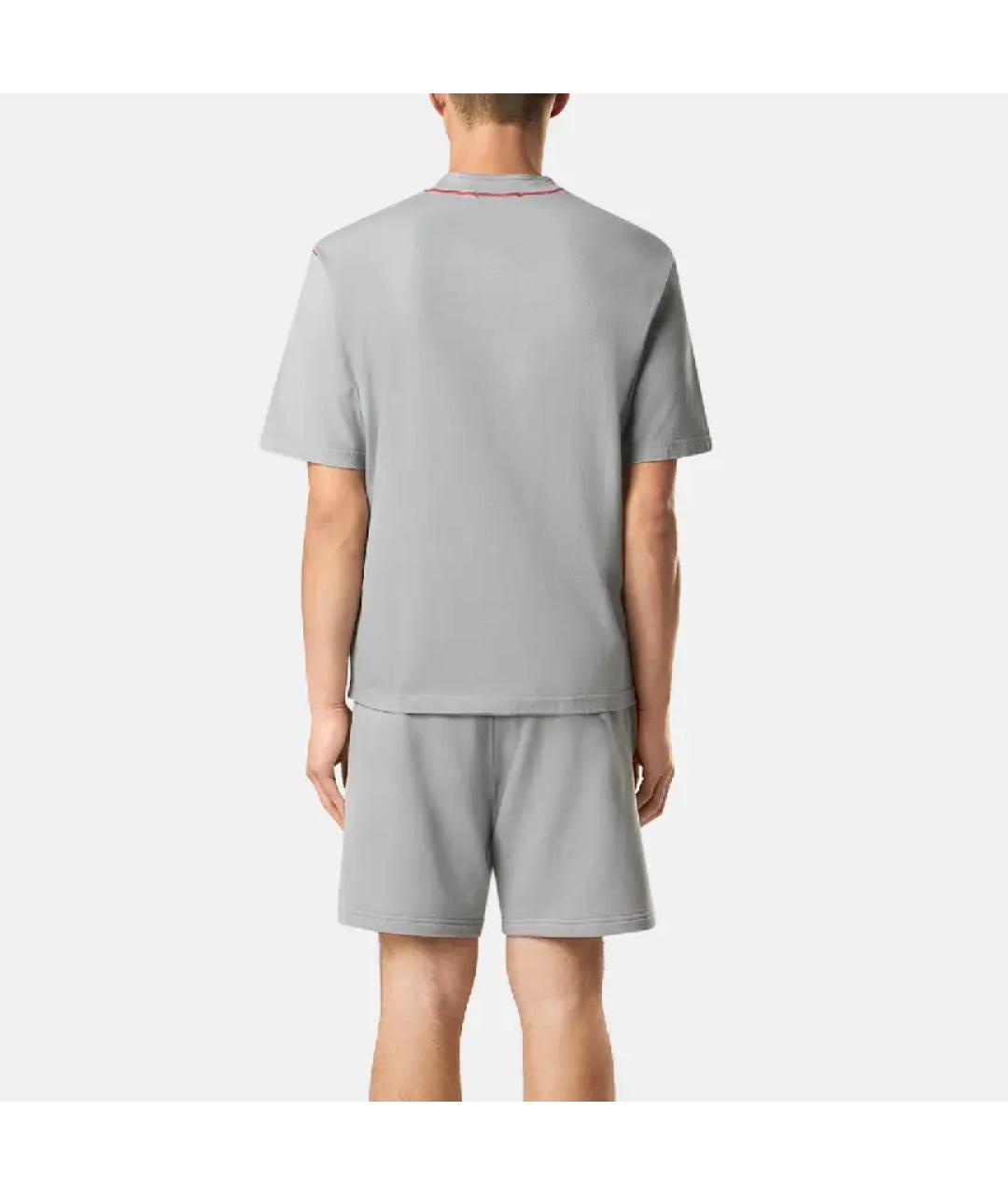 STONE ISLAND Серая хлопковая футболка, фото 4