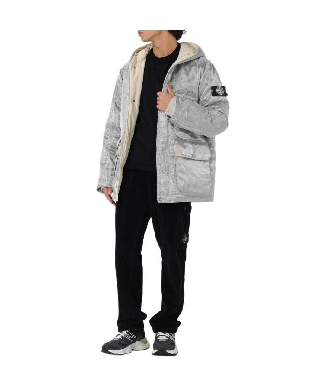 STONE ISLAND Серебряная куртка, фото 5