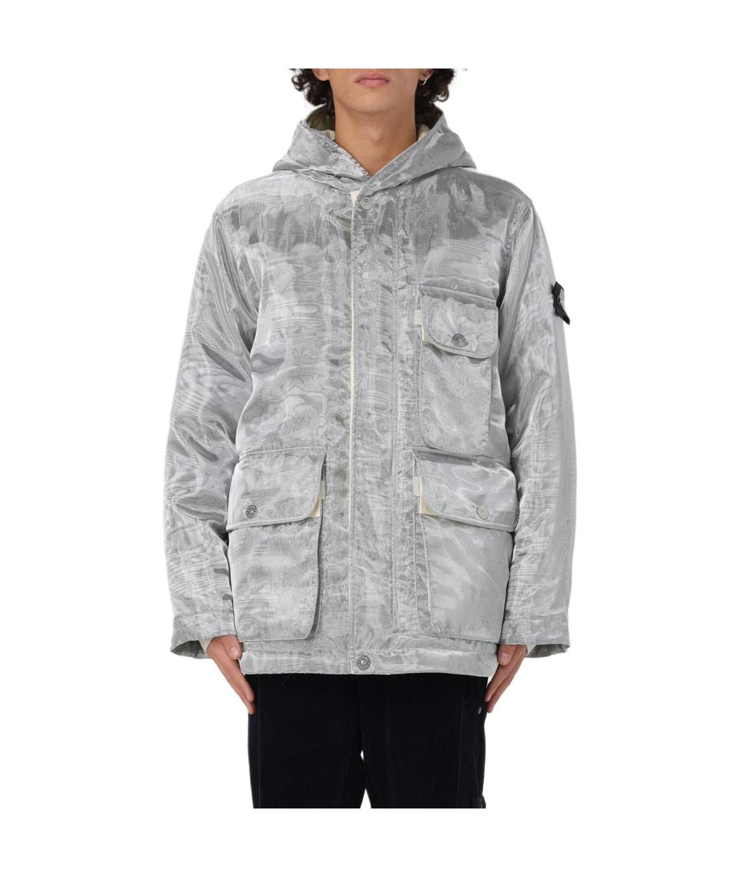 STONE ISLAND Серебряная куртка, фото 2