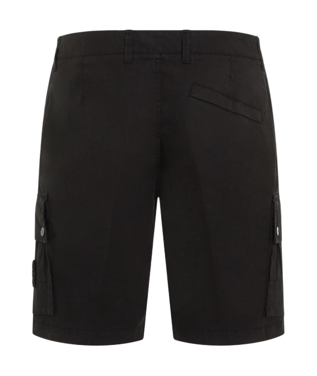 STONE ISLAND Черные шорты, фото 2
