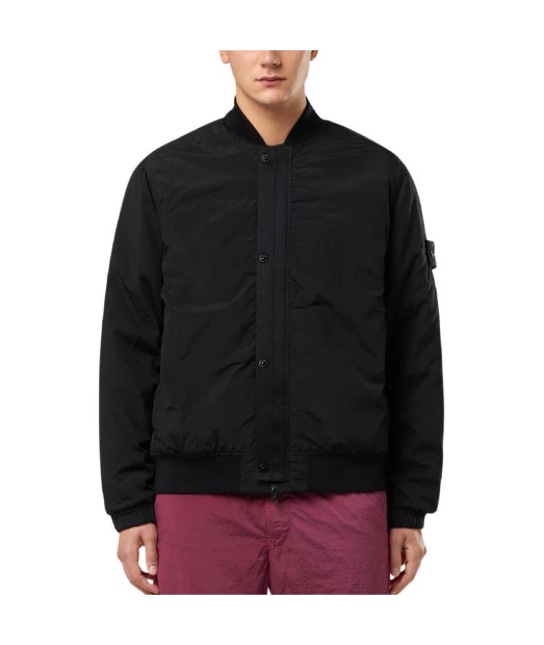 STONE ISLAND Черный пуховик, фото 3