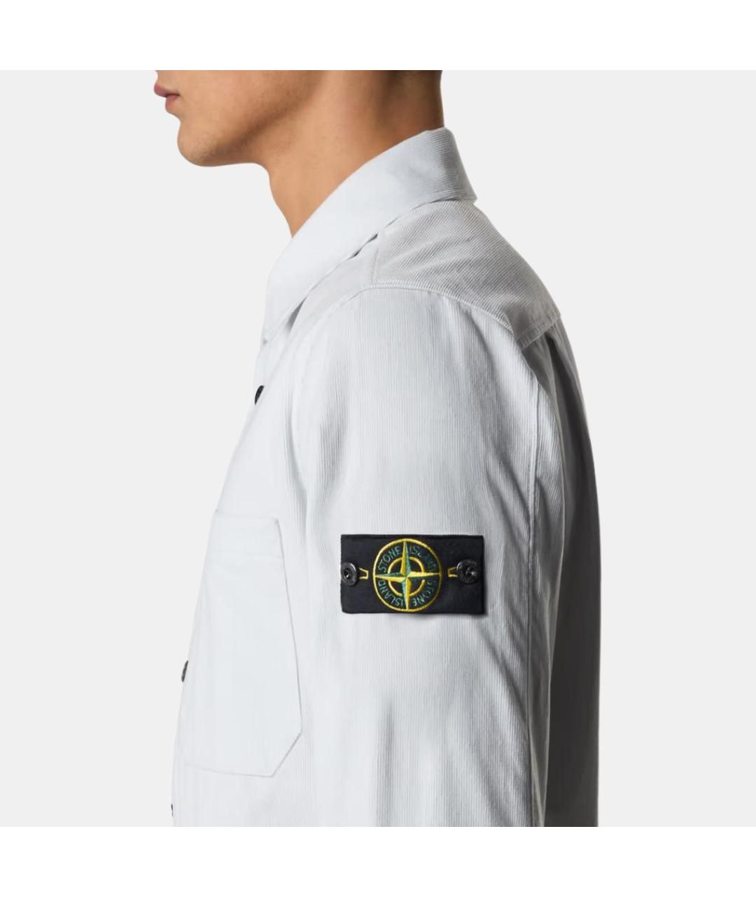 STONE ISLAND Голубая хлопковая кэжуал рубашка, фото 5