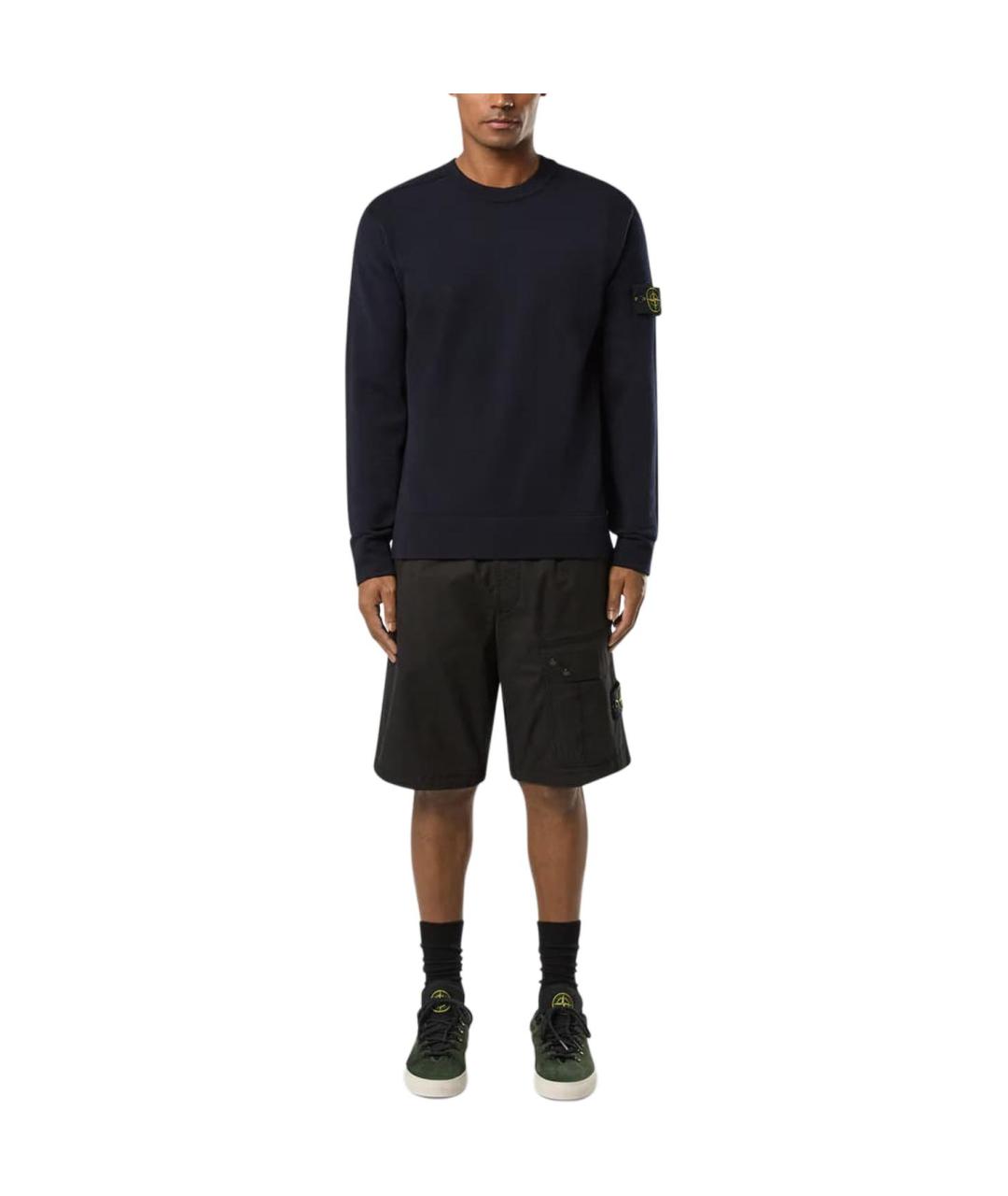 STONE ISLAND Черные шорты, фото 3