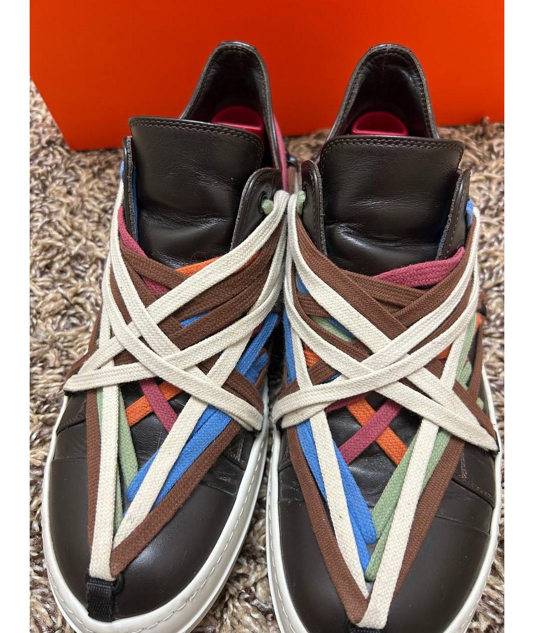 RICK OWENS Низкие кроссовки / кеды из искусственной кожи, фото 3