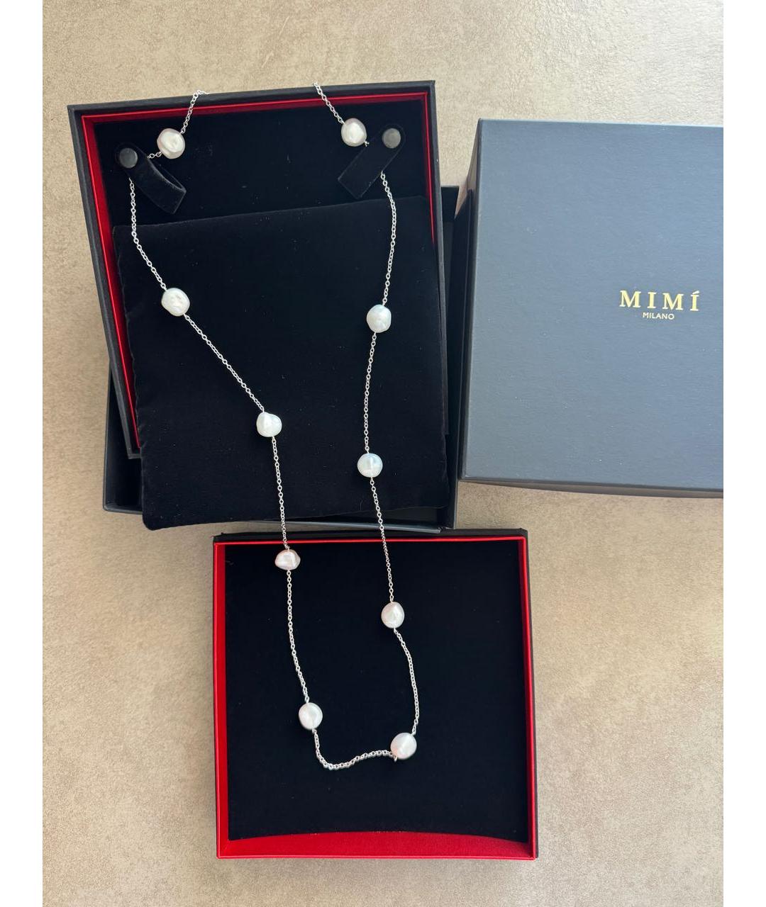 Mimi milano Серебряное колье из белого золота, фото 2