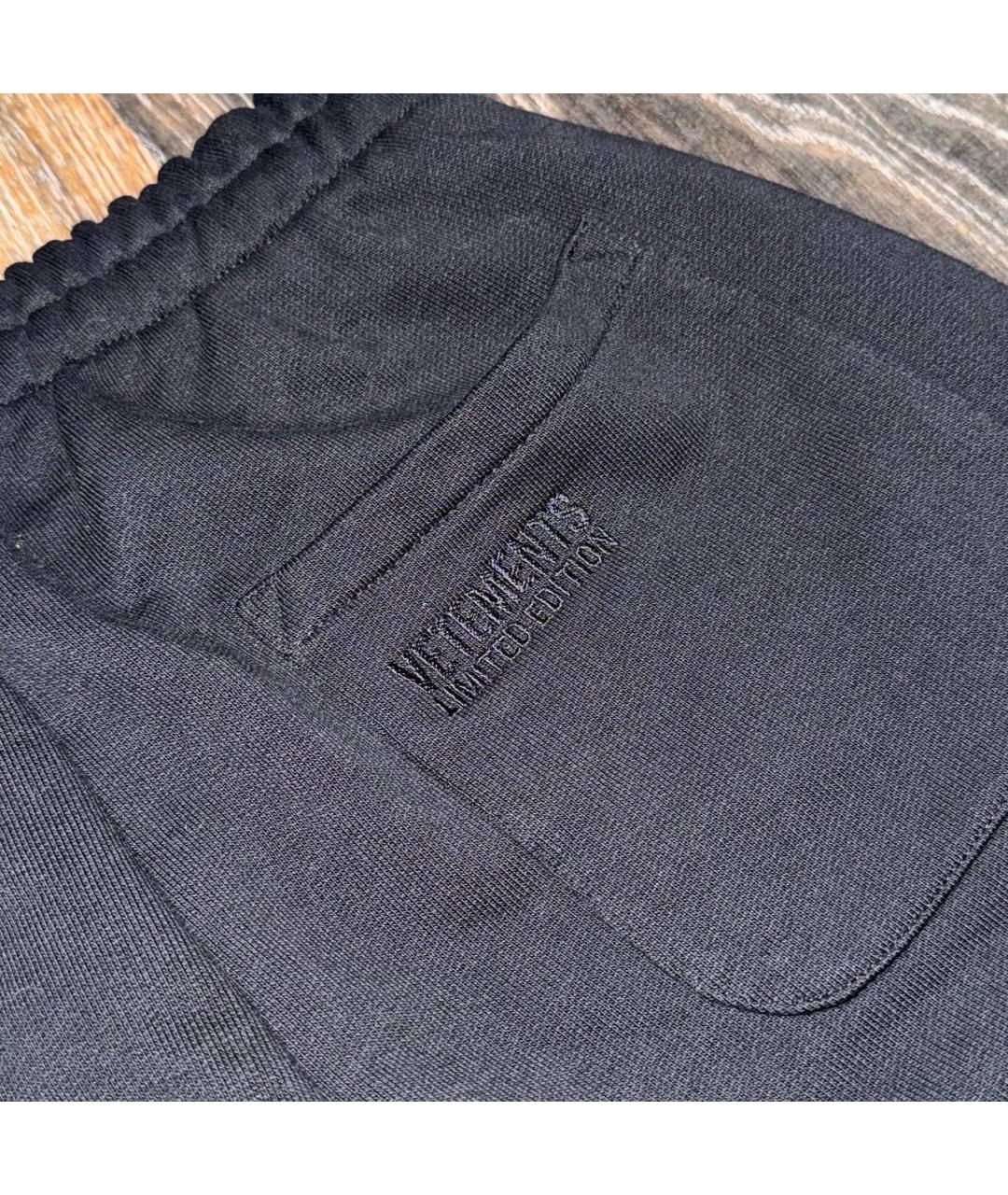VETEMENTS Черные хлопковые повседневные брюки, фото 4