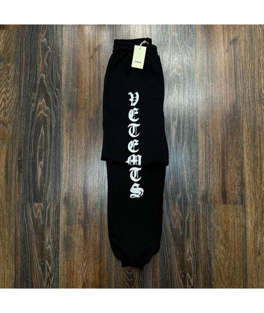 VETEMENTS Черные хлопковые повседневные брюки, фото 3