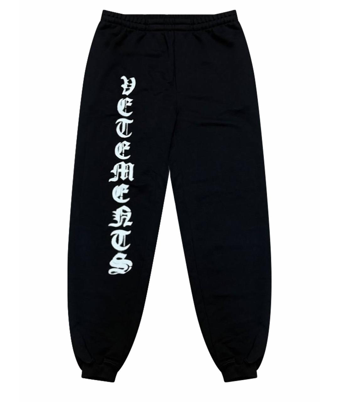 VETEMENTS Черные хлопковые повседневные брюки, фото 1