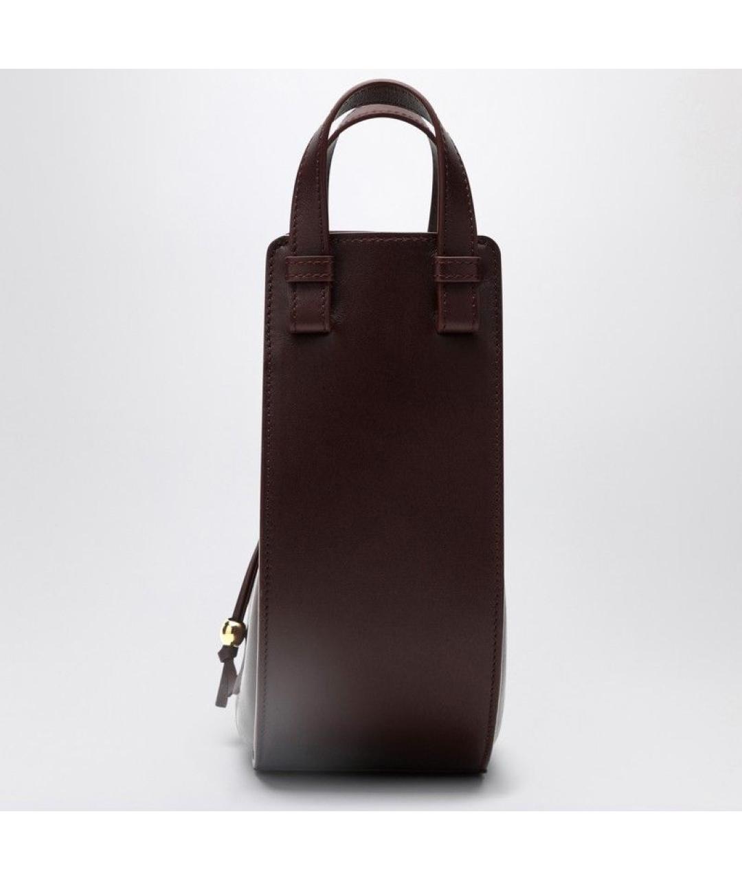 LOEWE Бордовая кожаная сумка тоут, фото 2