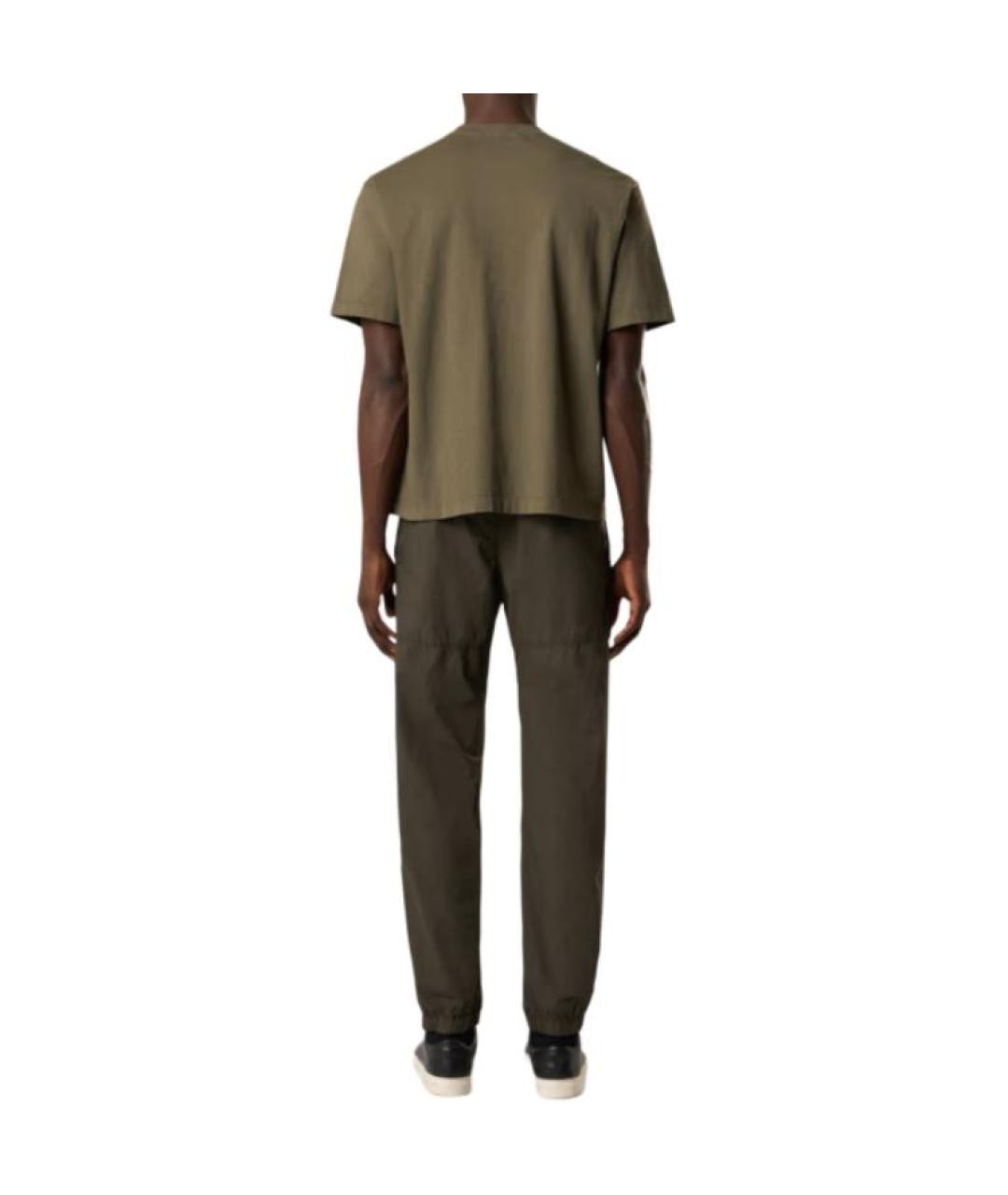 STONE ISLAND Хаки хлопковая футболка, фото 2
