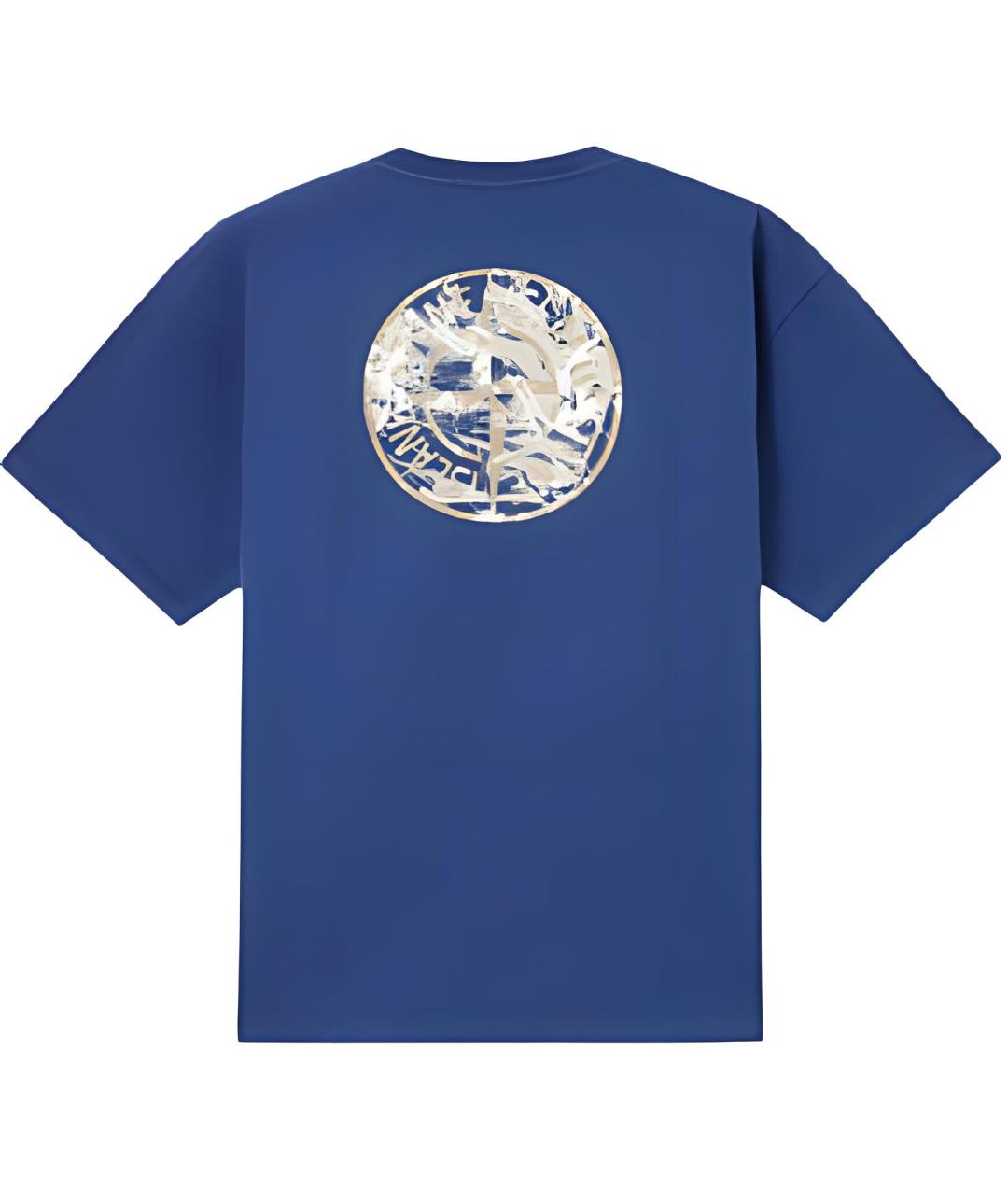 STONE ISLAND Синяя хлопковая футболка, фото 2