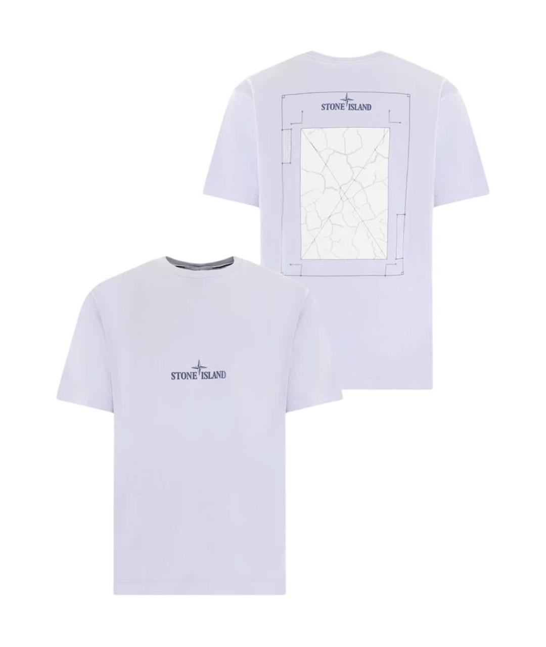 STONE ISLAND Фиолетовая хлопковая футболка, фото 3