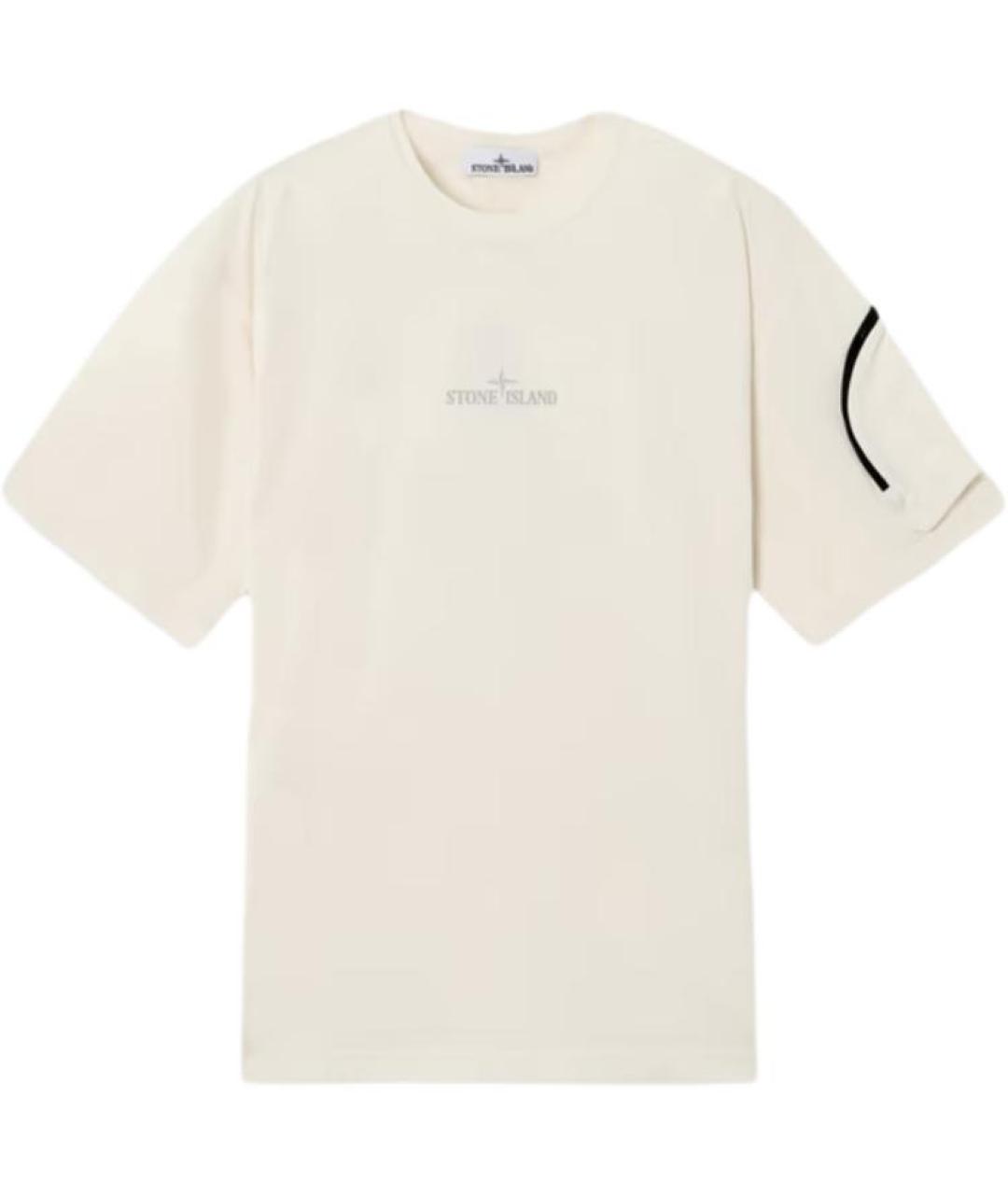 STONE ISLAND Бежевая футболка, фото 1