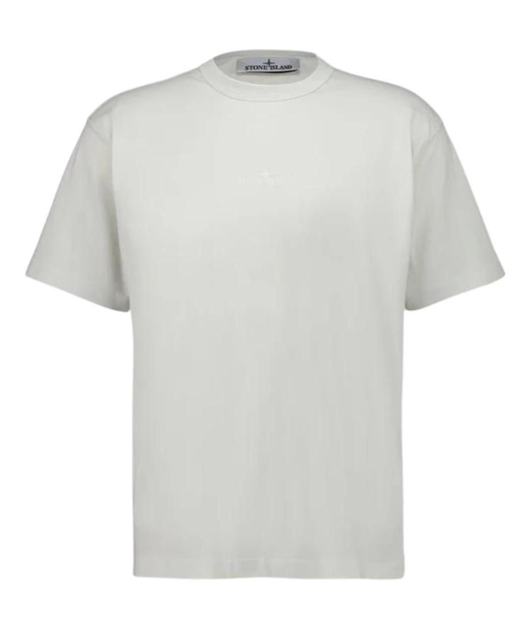 STONE ISLAND Серая хлопковая футболка, фото 1