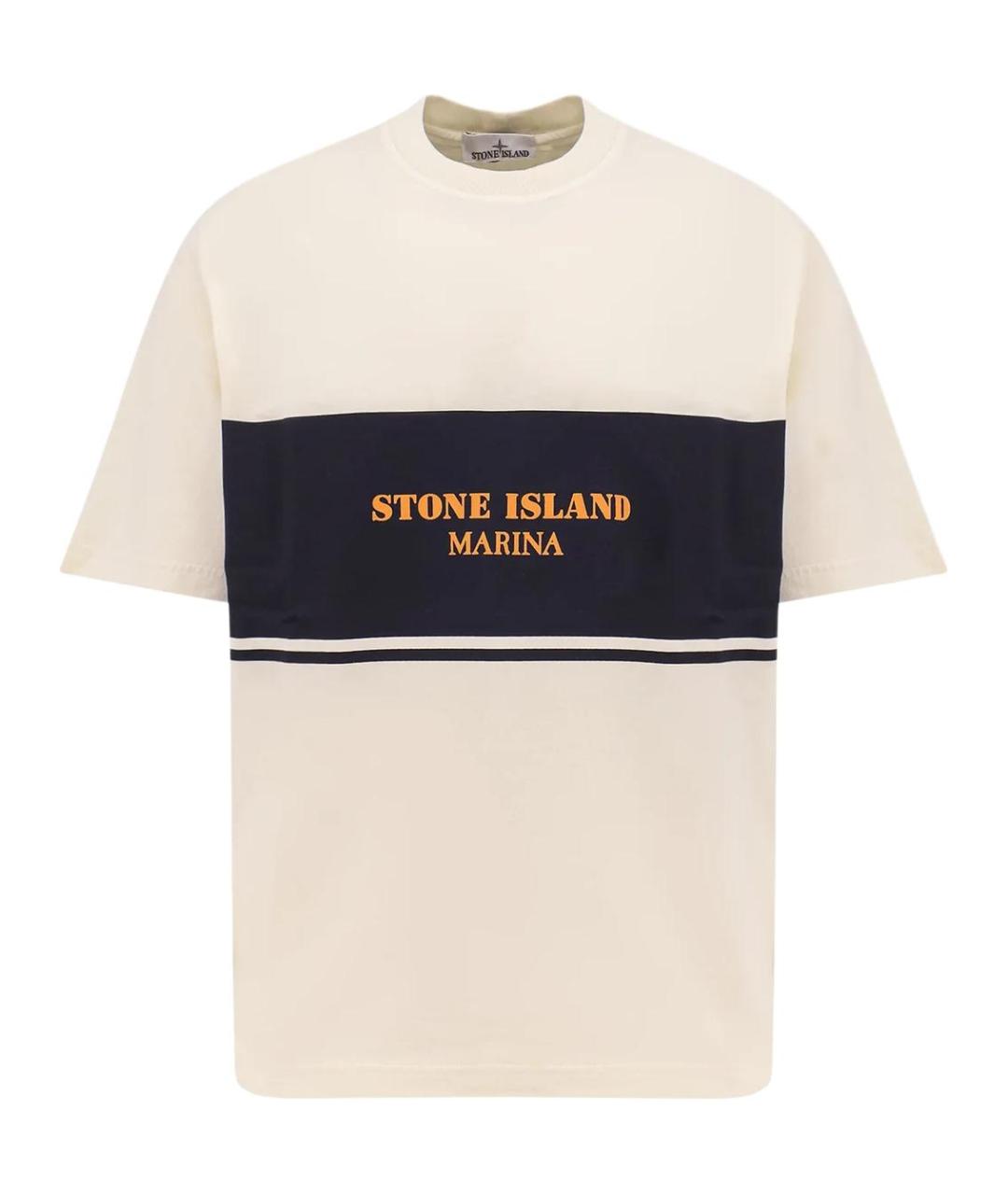 STONE ISLAND Бежевая футболка, фото 1