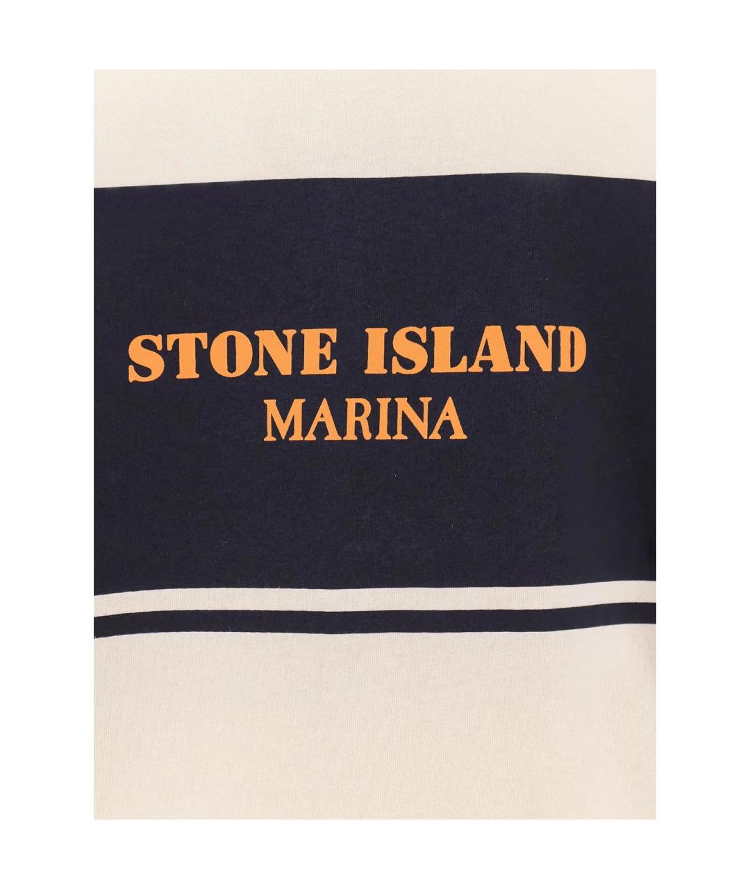 STONE ISLAND Бежевая футболка, фото 3