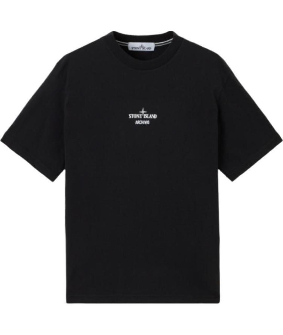 STONE ISLAND Черная футболка, фото 1